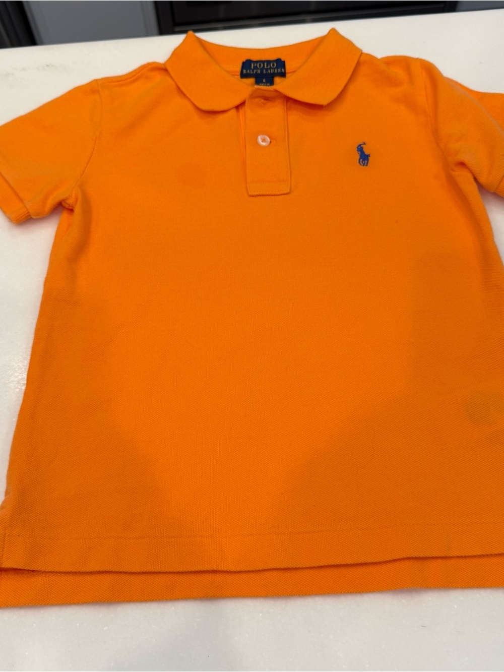 Polo Ralph Lauren Boys 2 PCS Set Orange Polo & Tan Chinos Size 6 EUC - Picture 2 of 14